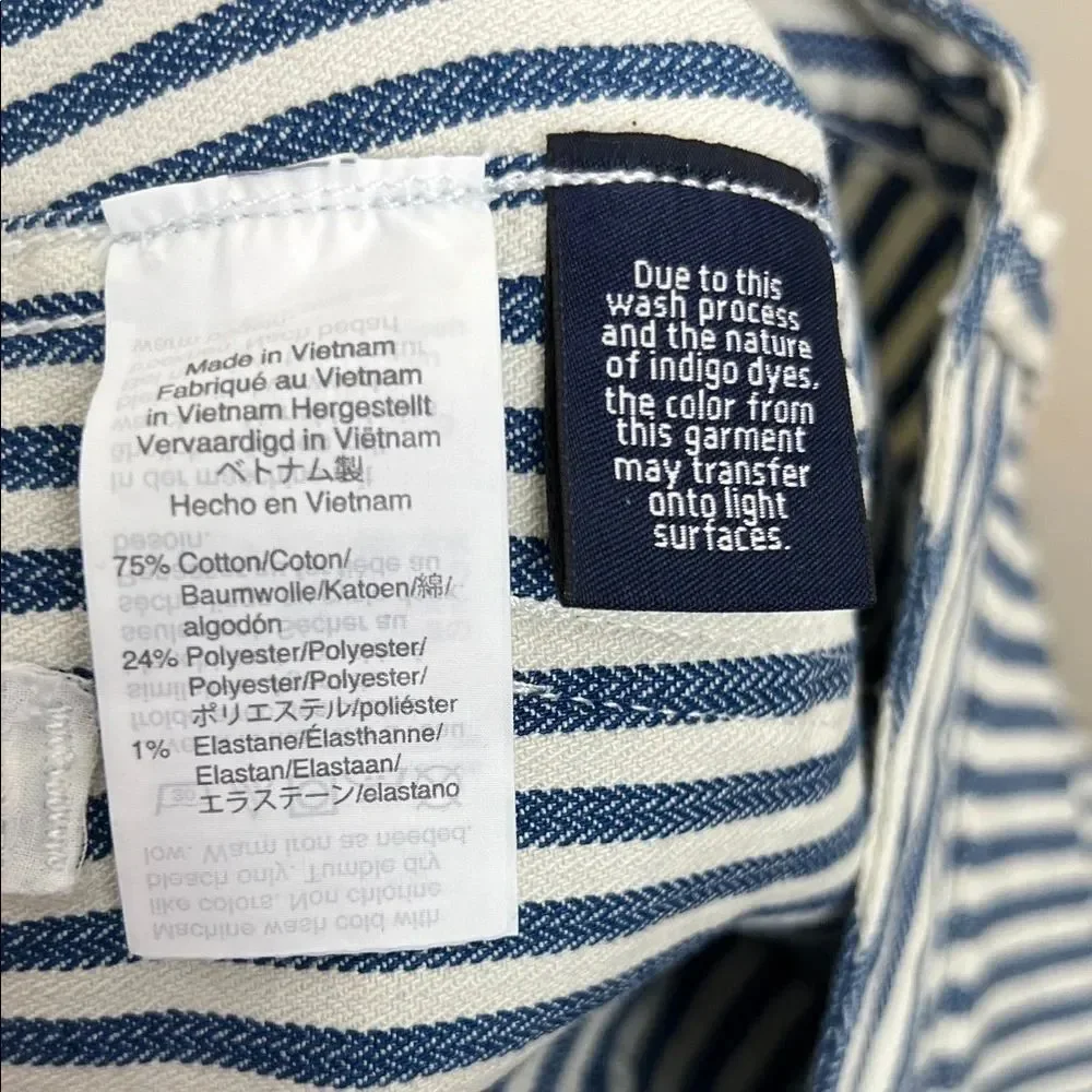 NWT Madewell Emmet Blue White Striped Jeans
Petite 28 Wide Leg Crop High Waist - Picture 9 of 10